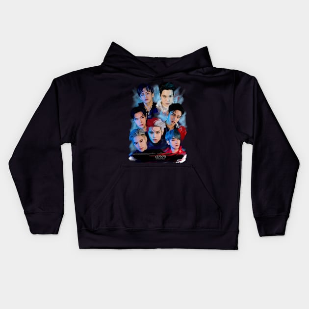 SuperM Fanart - kpop illustration - 100 Kids Hoodie by RetroAttic